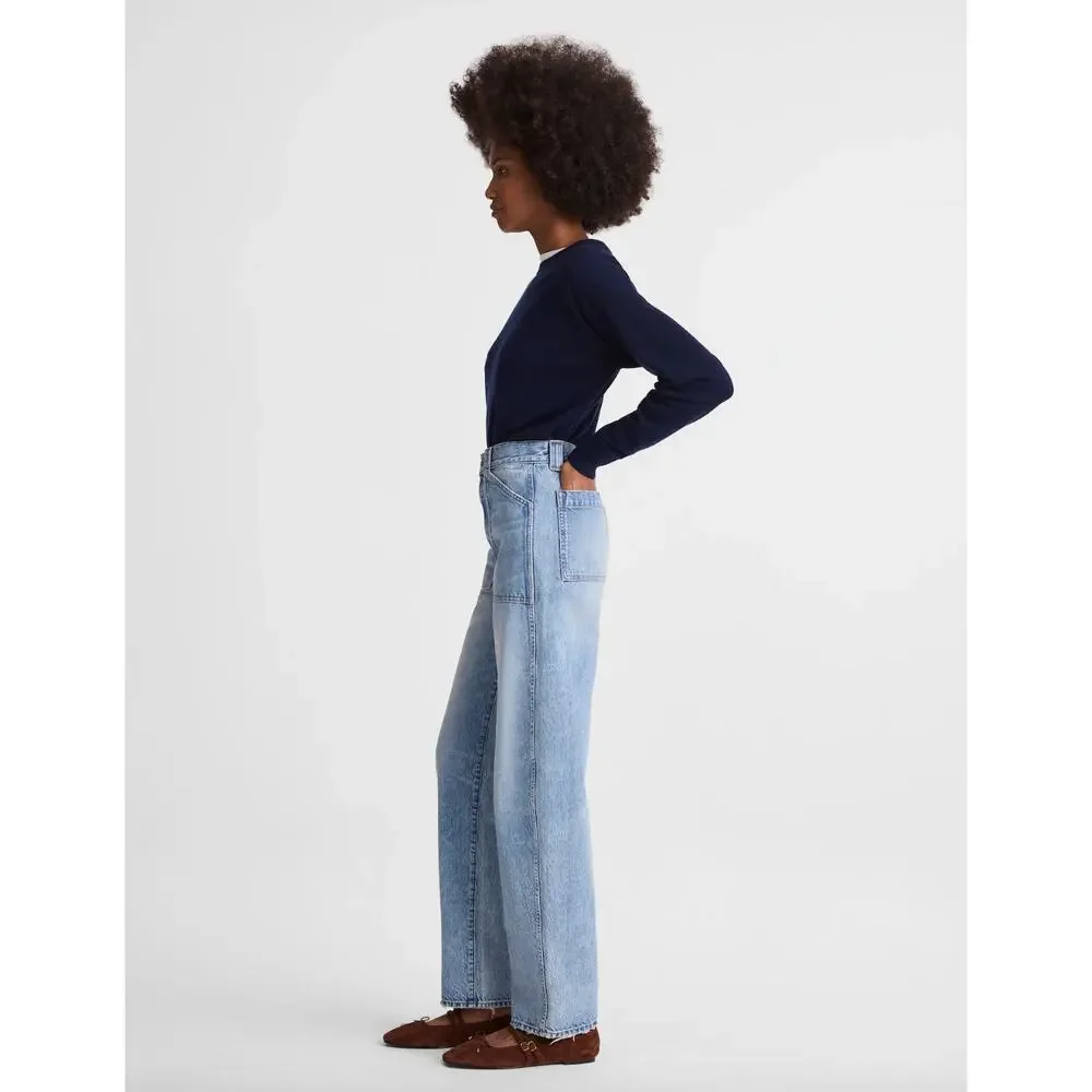 Madewell The Tall Balloon Jean Raebrook Wash Blue High Rise Rigid US 30T NWT